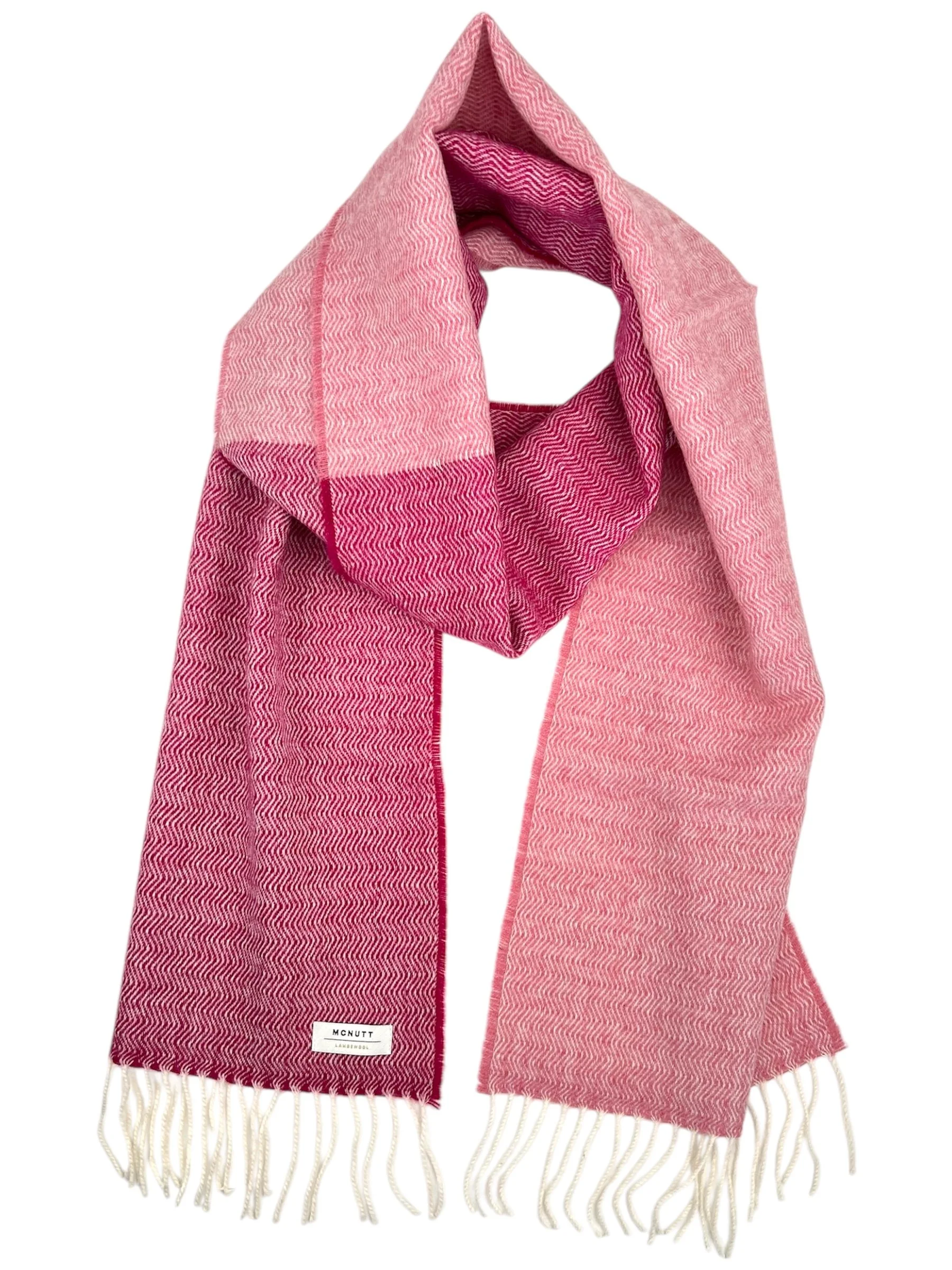 STAR TEAM mahair scarf スターチーム マフラー 赤ピンク Glam Wave Merino Lambswool Scarf | McNutt of Donegal — McNutt of
